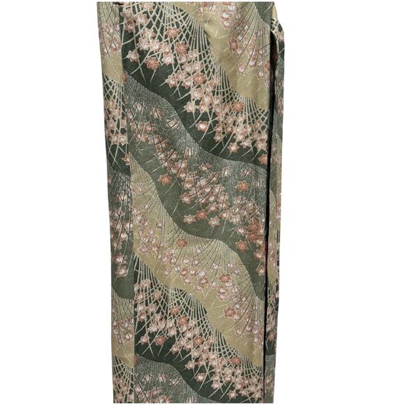 Vintage Japanese Rayon Crepe Kimono Jacket & Wrap Skirt Set - Picture 5 of 12